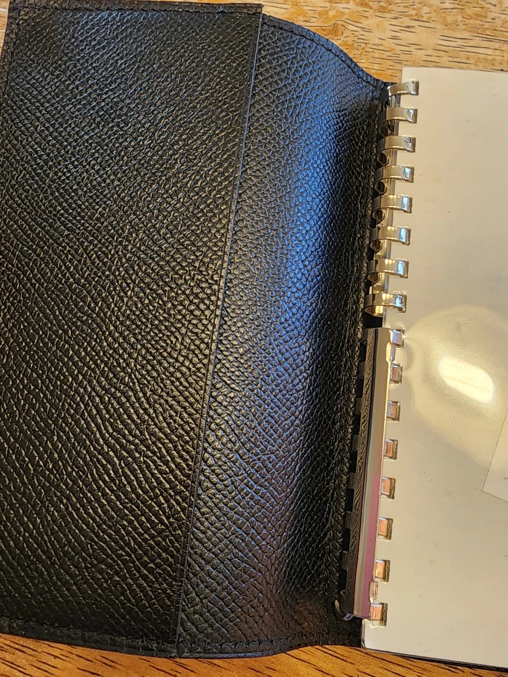 black leather Hermès agenda cover With COA